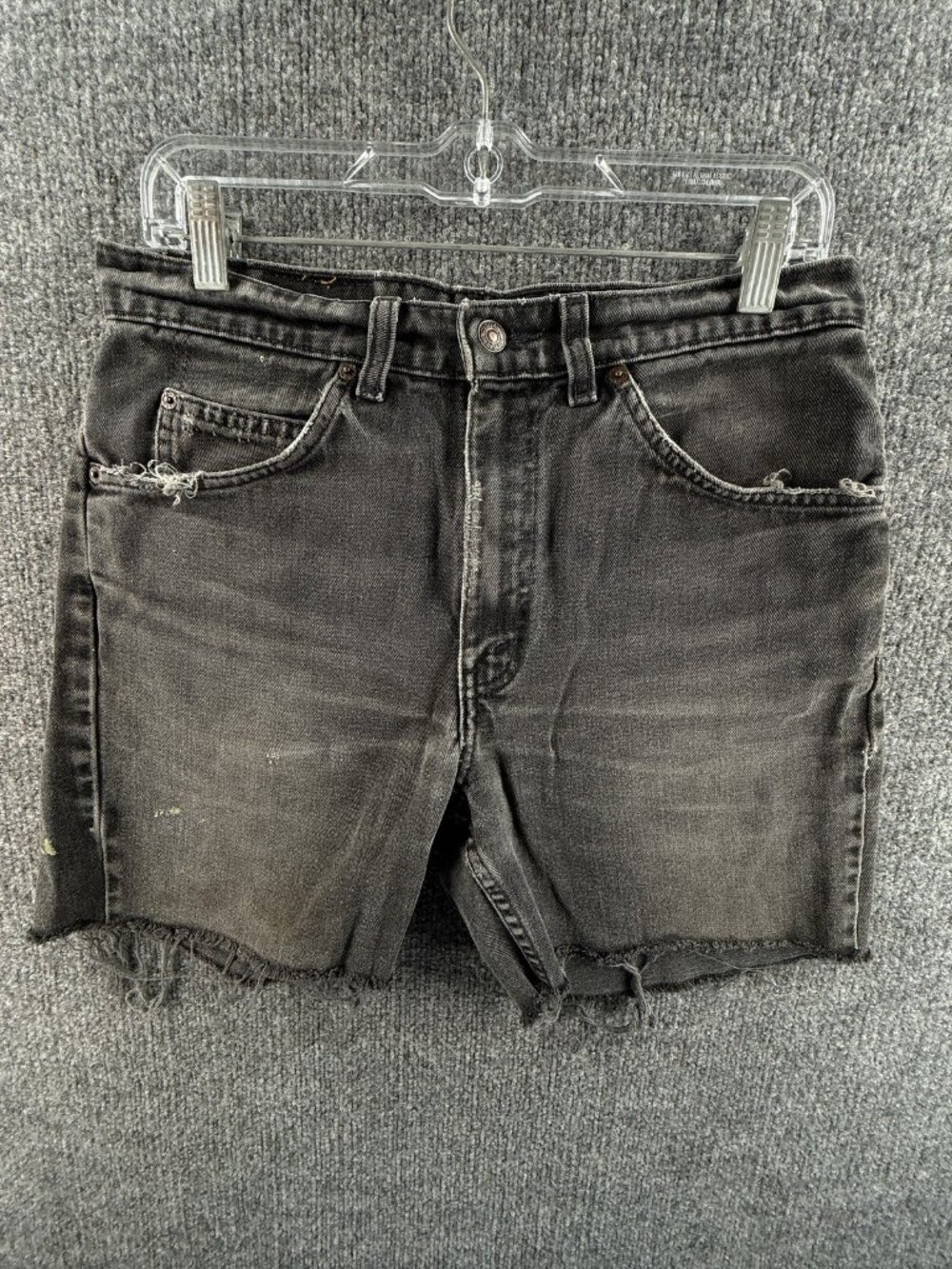 VTG Levis Orange Tab 506 Black 32 Shorts Jort Denim Cotton Canada ACTL 30x6